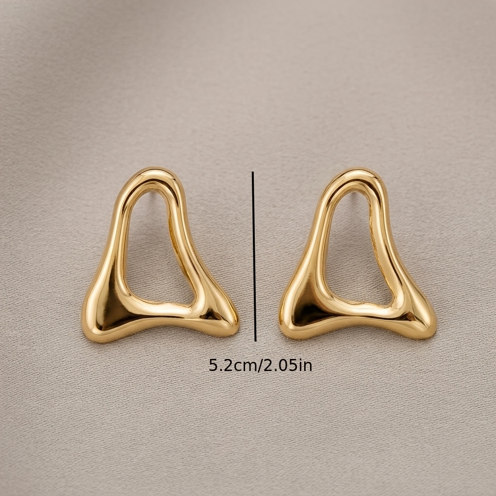 Women's Golden Irregular Geometric Stud Earrings